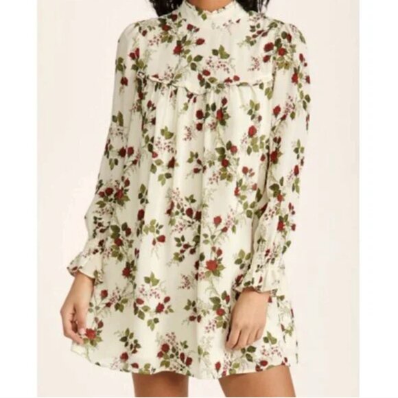 NWT Reformation | Jourdan Dress in Regency Floral Red & Green | Size Small - Picture 3 of 16